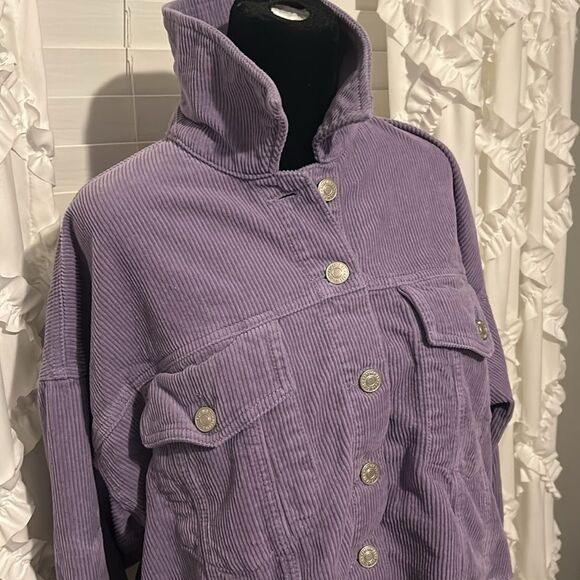 Forever 21 XL curduroy cropped, Jean jacket  B - Picture 2 of 7